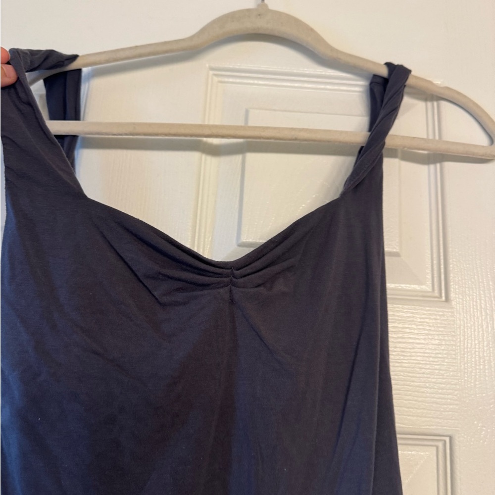White Fox Boutique Gray Twist Strap Blouse